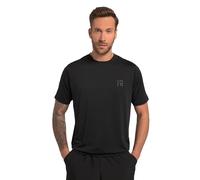 JP 1880 Men's Active, T-Shirt, Function, flexnamic, Belly fit, 1/2, Black, XXXX-Large