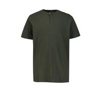 JP 1880 Men's Basic-Henley T Shirt 1/2, Dunkel Oliv, 4XL