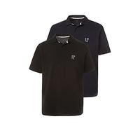 JP 1880 Men's Big & Tall 2-Pack Polo Shirts Black, Navy XX-Large 704317 10-XXL