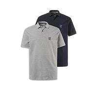 JP 1880 Men's Big & Tall 2-Pack Polo Shirts Grey, Navy X-Large 704317 70-XL