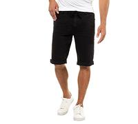 JP 1880 Men's Big & Tall Denim Jogger Stretch Bermuda Shorts Black 60 708366 10-60