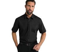 JP 1880 Men's Big & Tall Easy Care Short Sleeve Shirt Black XXXXX-Large 713990 10-5XL