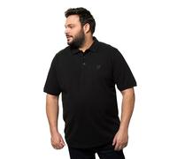 JP 1880 Men's Big & Tall Preppy Pique Polo Tee Black XXXX-Large 712617 10-4XL