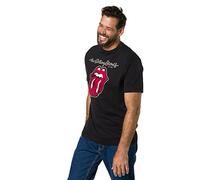 JP 1880 Men's Big & Tall Rolling Stones Fan Logo Tee Black XXXXXXX-Large 716623 10-7XL