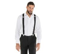 JP 1880 Men's Braces, Reinforced Clips, Adjustable Length Suspenders, Black, One Size, black, One Size