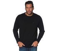 JP 1880 Men's Camiseta de Manga Larga Jp1880, Básica, Oeko-tex, Hasta La Talla 8 XL T-Shirt 1/2, Black/White, 7XL