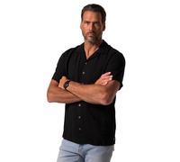 JP 1880 Men's Hemd, Cuba-Kragen, Cf, Viskose, 1/2 Shirt, Black, 5XL
