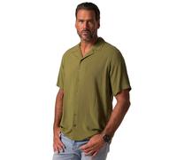 JP 1880 Men's Hemd, Cuba-Kragen, Cf, Viskose, 1/2 Shirt, Green, 4XL