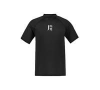 JP 1880 Men's Jay-pi Schwimmshirt, Halbarm, Stehkragen, Uv-Schutz Swim Shirt, Black, 5XL
