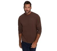JP 1880 Men's Large Sizes Plus Sizes Menswear L-8XL JP1880 Long Sleeve Shirt, Basic, Oeko-Tex, up to 8 XL 702559, Espresso, 8XL