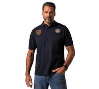 JP 1880 Men's Jp1880 Poloshirt, Halbarm, Piqué, Badges, Bis 8 XL Shirt, Navy Blue, 4XL