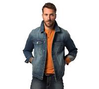 JP 1880 Men's Large Sizes Plus Sizes Menswear L-8XL Denim Jacket, Chest Pockets, Button Placket, up to 8 XL 826234, Blue Denim, 4XL