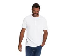 JP 1880 Men's Henley Basic 1 T-Shirt, White, XXXX-Large
