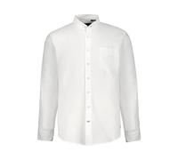 JP 1880 Men's Large Sizes Plus Sizes Menswear L-8XL JP1880 Shirt, Long Sleeve, Linen Mix, Stand-Up Collar, Modern Fit, up to 8 XL 790394, Snow White, 3XL