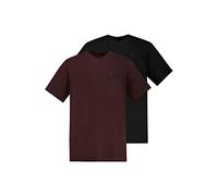 JP 1880 Men's Large Sizes Plus Sizes Menswear L-8XL JP1880 T-Shirts Basic 2 Pack V-Neck Half Sleeve up to 8 XL 711318, Burgundy, 3XL