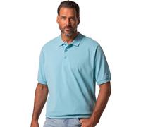 JP 1880 Menswear Big & Tall Plus Size L-8XL Preppy Pique Polo Tee Pale Blue XXXXX-Large 712617718-5XL