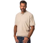 JP 1880 Menswear Big & Tall Plus Size L-8XL Belly Fit Cotton Piqué Polo Shirt Nature Melange XXXX-Large 712617201-4XL