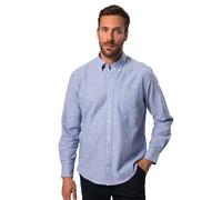 JP 1880 Men's Hemd, Langarm, Leinenmix, Buttondown-Kragen, Modern Fit Shirt, Grey, 7XL