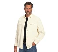 JP 1880 Men's Large Sizes Plus Sizes Menswear L-8XL Shirt, Overshirt, Long Sleeve, Kent Collar, Modern Fit 813911, Taupe, XXL