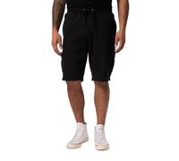 JP 1880 Men's Large Sizes Plus Sizes Menswear L-8XL Sweat Cargo Bermuda Elasticated Waistband Cargo Pockets, Black, 5XL