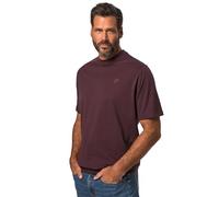 JP 1880 Men's Large Sizes Plus Sizes Menswear L-8XL T-Shirt, Belly Fit, Basic, Half Sleeve, XXL to 10XL, 712616, Aubergine, 7XL
