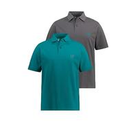 JP 1880 Men's Polo Shirts 2-Pack, Petrol, 3XL