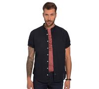 JP 1880 Men's Linen Mix Shirt 1, Navy Blue, XXXXXXL