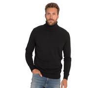 JP 1880 Men's Fine Knit Turtleneck Jumper Sweater, Black, 7XL