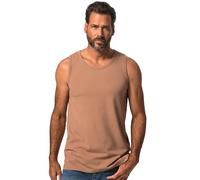 JP 1880, Mens Plus Size Tank Top, Light Brown, XXXXXXXXL