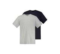 JP 1880, Mens Plus Size V Shirt, Light Grey mélange, 8XL