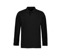JP 1880 Men's Poloshirt, Basic, Langarm, Piqué, bis 8 XL Polo Shirt, Schwarz,