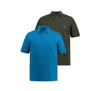 JP 1880 Men's Poloshirts, 2er-Pack Polo Shirt Blue Turquoise 5XL