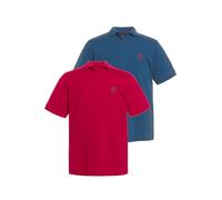 JP 1880 Men's Poloshirts, 2er-Pack Polo Shirt Magenta 4XL