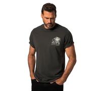 JP 1880 Men's Ski, T-Shirt, Back Print, 1/2, Charcoal, 5XL
