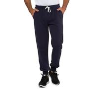 JP 1880 Men's Sweatpants, Basic, Jogging Bottoms, Elastic Waistband, 2 Pockets, Modern fit Long, Dark Navy, L Tall