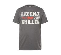 JP 1880 Men's T-Shirt, Rh, Grillen Flames, 1/2, Anthracite Mixture, 8XL