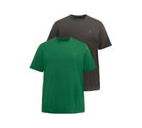 JP 1880 Men's T-Shirts, 2er-Pack T-Shirts Emerald Green 7XL