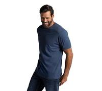 JP 1880 Men's V T-Shirt, Blue Sage Melange, 4XL