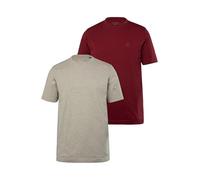 JP 1880 Menswear Big & Tall Plus Size L-8XL 2 Pack of Essential Tees, Size up to 8XL Dark red XX-Large 702637545-XXL