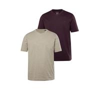 JP 1880 Menswear Big & Tall Plus Size L-8XL 2 Pack of Essential V-Neck Tees Aubergine X-Large 711318114-XL