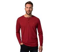 JP 1880 Menswear Big & Tall Plus Size L-8XL JP1880 Henley, Basic, Top, Long-Sleeve, Button Placket, Up to 8XL Purple red XXXX-Large 702555546-4XL