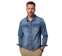 JP 1880 Menswear Big & Tall Plus Size JP1880 Denim Jacket, Breast Pockets, Button Placket, up to 8 XL matt Denim Blue XXXXXXX-Large 826234190-7XL
