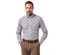 JP 1880 Menswear Big & Tall Plus Size L-8XL Easy Care Button Down Collar Comfort Fit Check Shirt Coffee XX-Large 722859349-XXL