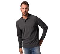 JP 1880 Menswear Big & Tall Plus Size L-8XL JP1880 Polo Shirt, Basic, Long-Sleeved, piqué, up to 8 XL Slate XXXXX-Large 799230121-5XL