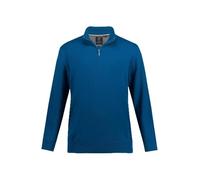JP 1880 Menswear Big & Tall Plus Size L-8XL Knitted Half-Zip, Stand-up Collar, Zip, Long Sleeve Blue Green XXXXXX-Large 716842768-6XL