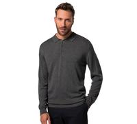 JP 1880 Menswear Big & Tall Plus Size Knitted Polo Shirt FLEXNAMIC®, Long Sleeve, Merino Blend, up to 7 XL Slate XXXXXXX-Large 829307120-7XL