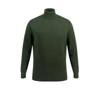 JP 1880 Men's Fine Knit Turtleneck Jumper Sweater, Dark Green, 5XL