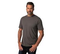 JP 1880 Menswear Big & Tall Plus Size L-8XL T-Shirt, Basic, Round Neck, Combed Cotton Graphite XX-Large 702558110-XXL