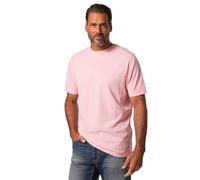 JP 1880 Menswear Big & Tall Plus Size L-8XL T-Shirt, Basic, Round Neck, Combed Cotton, up to 8XL Pink XX-Large 702558502-XXL