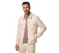 JP 1880 Menswear Big & Tall Plus Size L-8XL JP Aware Trucker Denim Jacket, GOTS-Certified Organic Cotton Light Beige XXXXXX-Large 839551662-6XL